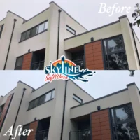 Exterior surface softwashing company in Newport