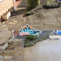 Paved block patio cleaner in Coleford