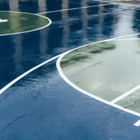 Sports court jet washing cleaning in Newport