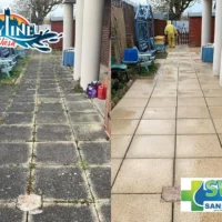 Patio slab cleaner in Filton